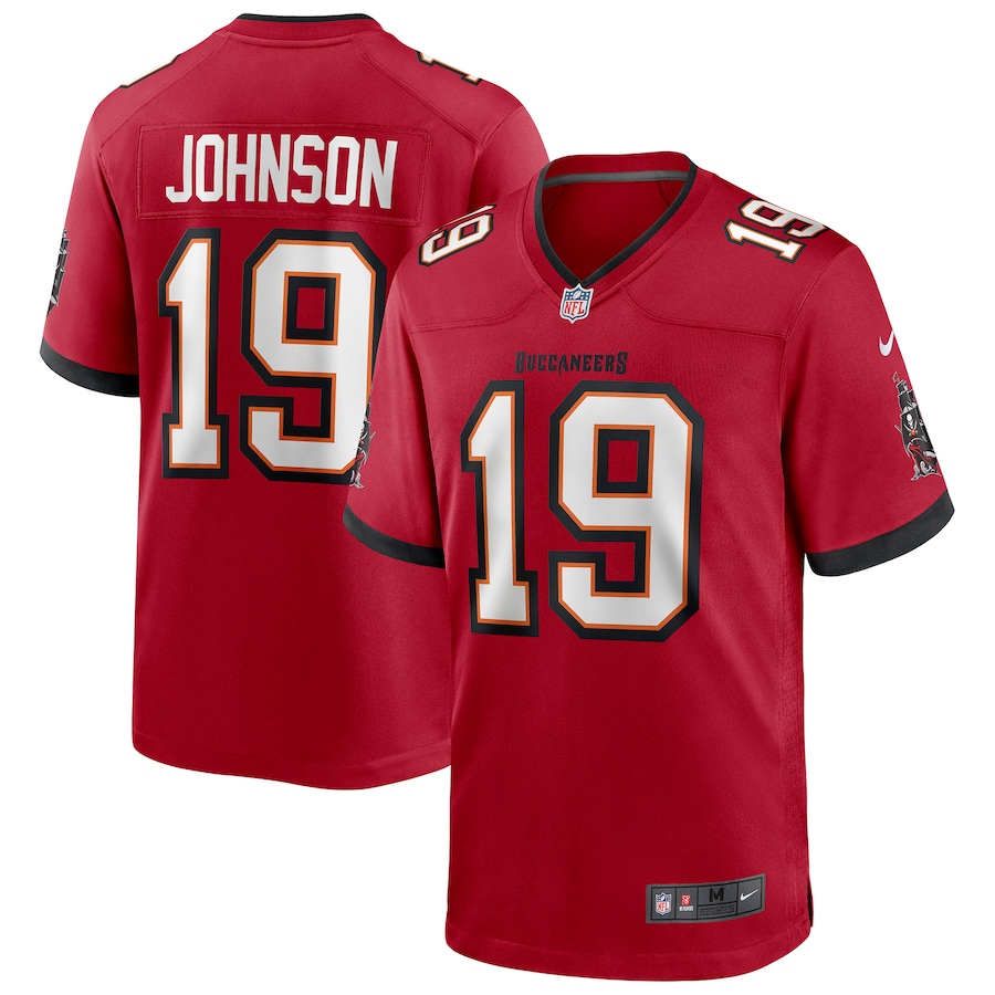 Men's Tampa Bay Buccaneers Keyshawn Johnson Nike Red Game Retired Player Jersey - Puhuasuan