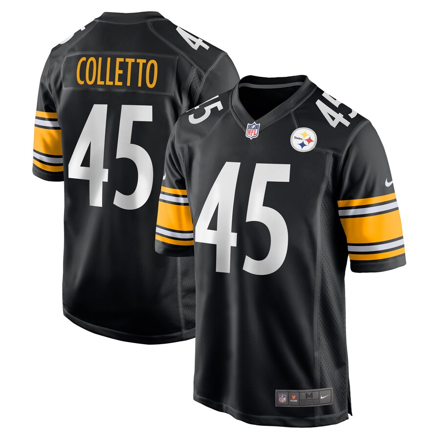 Men's Pittsburgh Steelers Jack Colletto Nike  Black  Game Jersey - Puhuasuan