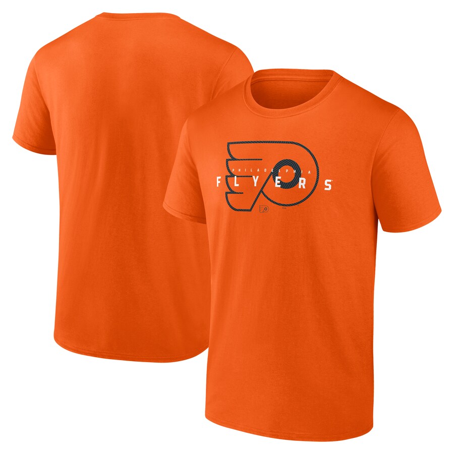 Men's Philadelphia Flyers Orange Coordinate T-Shirt - Puhuasuan