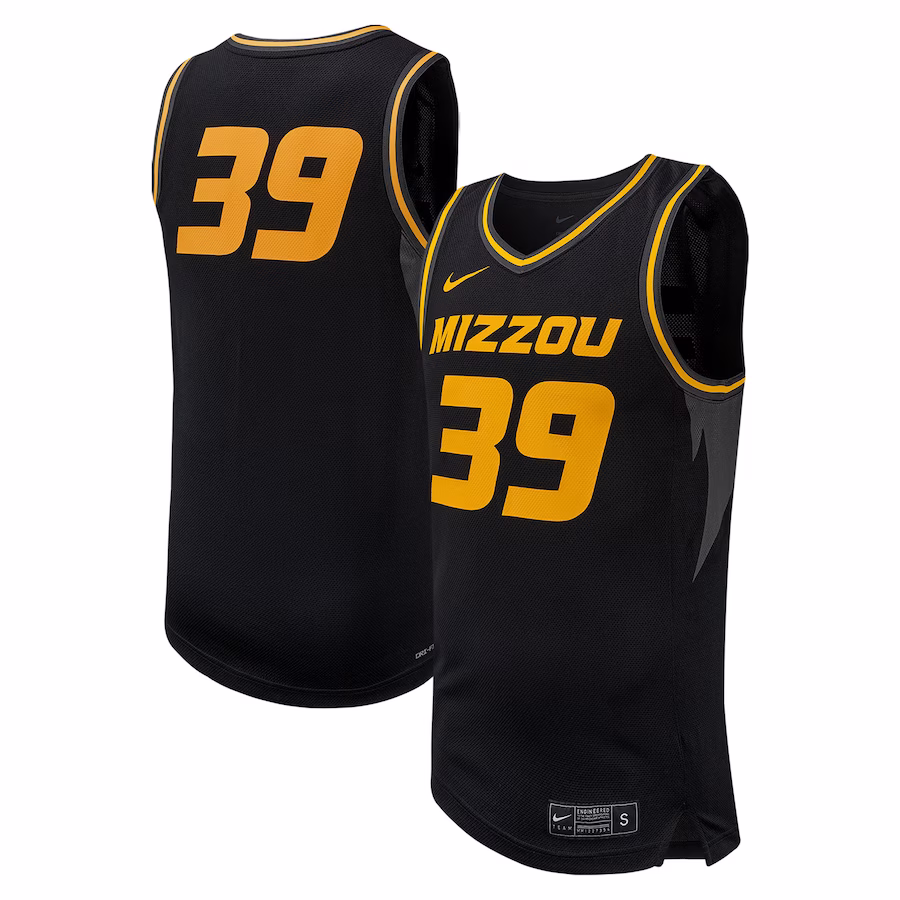 #39 Missouri Tigers Nike Replica Basketball Jersey - Black - Puhuasuan