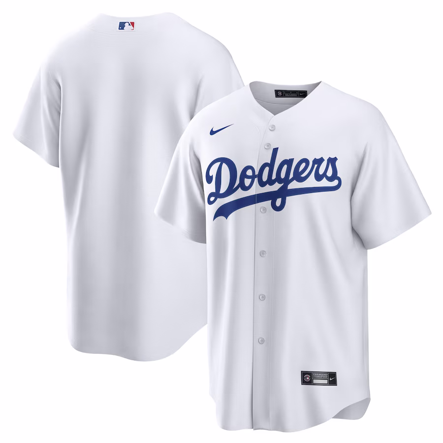 Men's Los Angeles Dodgers Nike White Home Replica Team Jersey - Puhuasuan