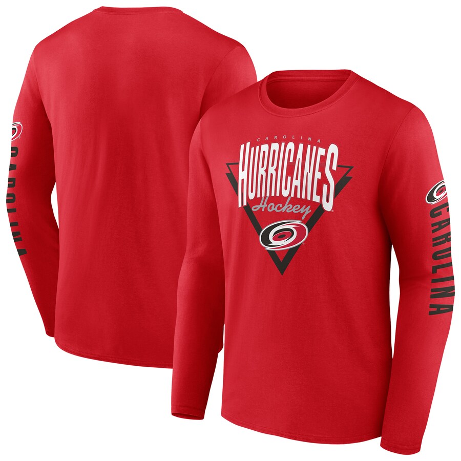 Men's Carolina Hurricanes Fanatics Red Headline Long Sleeve T-Shirt - Puhuasuan