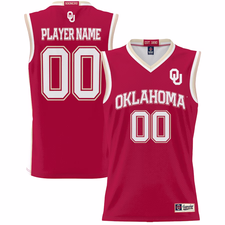 Oklahoma Sooners GameDay Greats Youth NIL Pick-A-Player Lightweight Basketball Jersey - Red - Puhuasuan