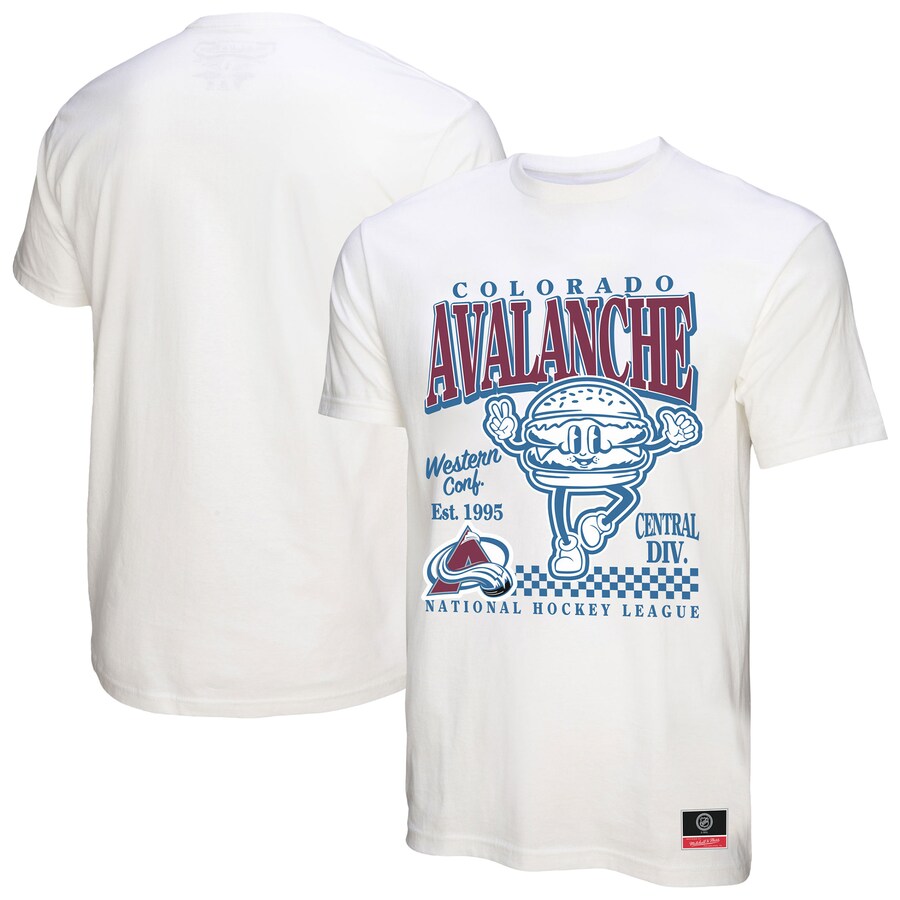 Men's Colorado Avalanche Mitchell & Ness White Local Food T-Shirt - Puhuasuan