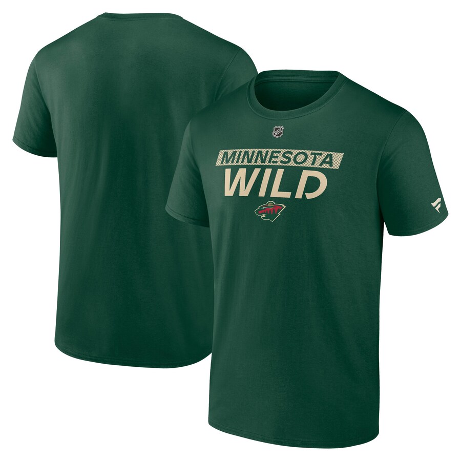Men's Minnesota Wild Fanatics Green Authentic Pro Core Primary T-Shirt - Puhuasuan