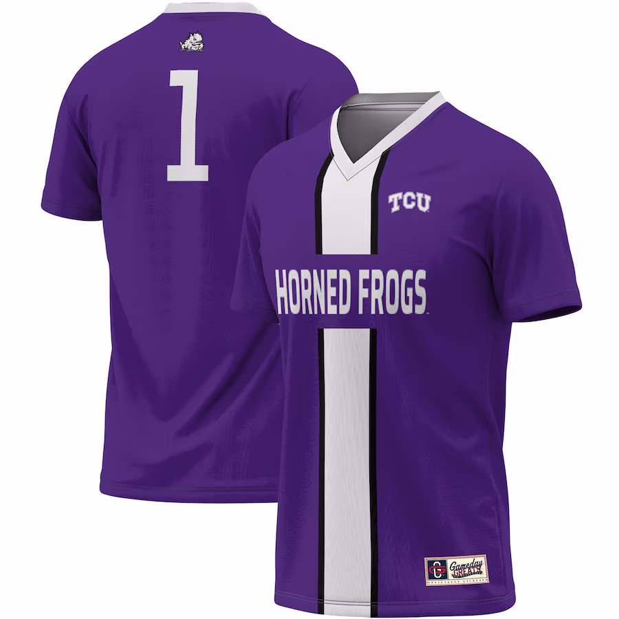 #1 TCU Horned Frogs ProSphere Unisex Lightweight Soccer Jersey - Purple - Puhuasuan