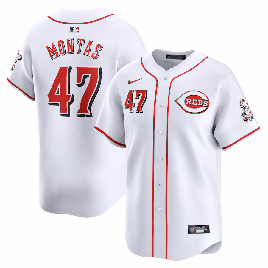 Men's Cincinnati Reds Frankie Montas Nike White Home Limited Player Jersey - Puhuasuan