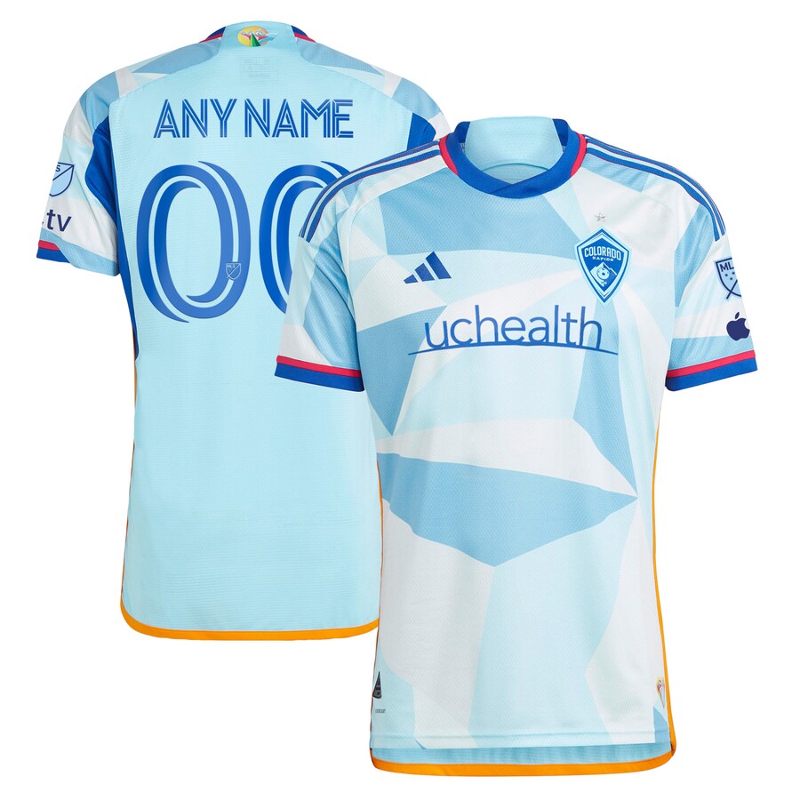 Men's Colorado Rapids adidas Light Blue 2023 New Day Kit Authentic Custom Jersey - Puhuasuan