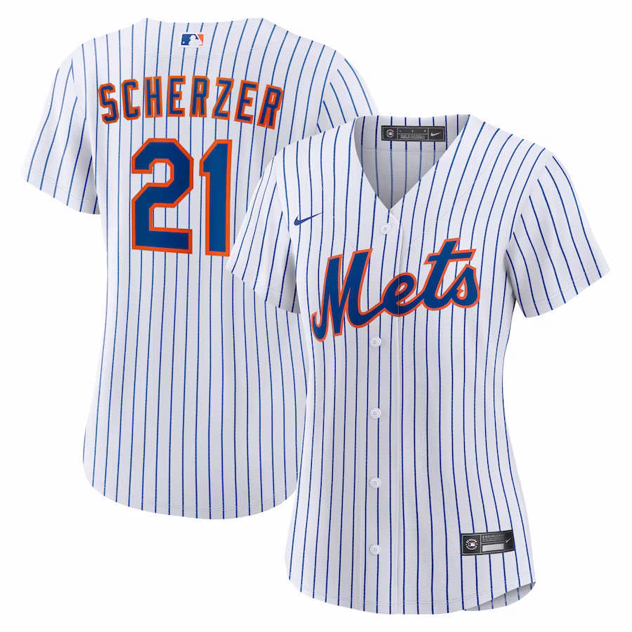 Women's New York Mets Max Scherzer Nike White Home Replica Player Jersey - Puhuasuan