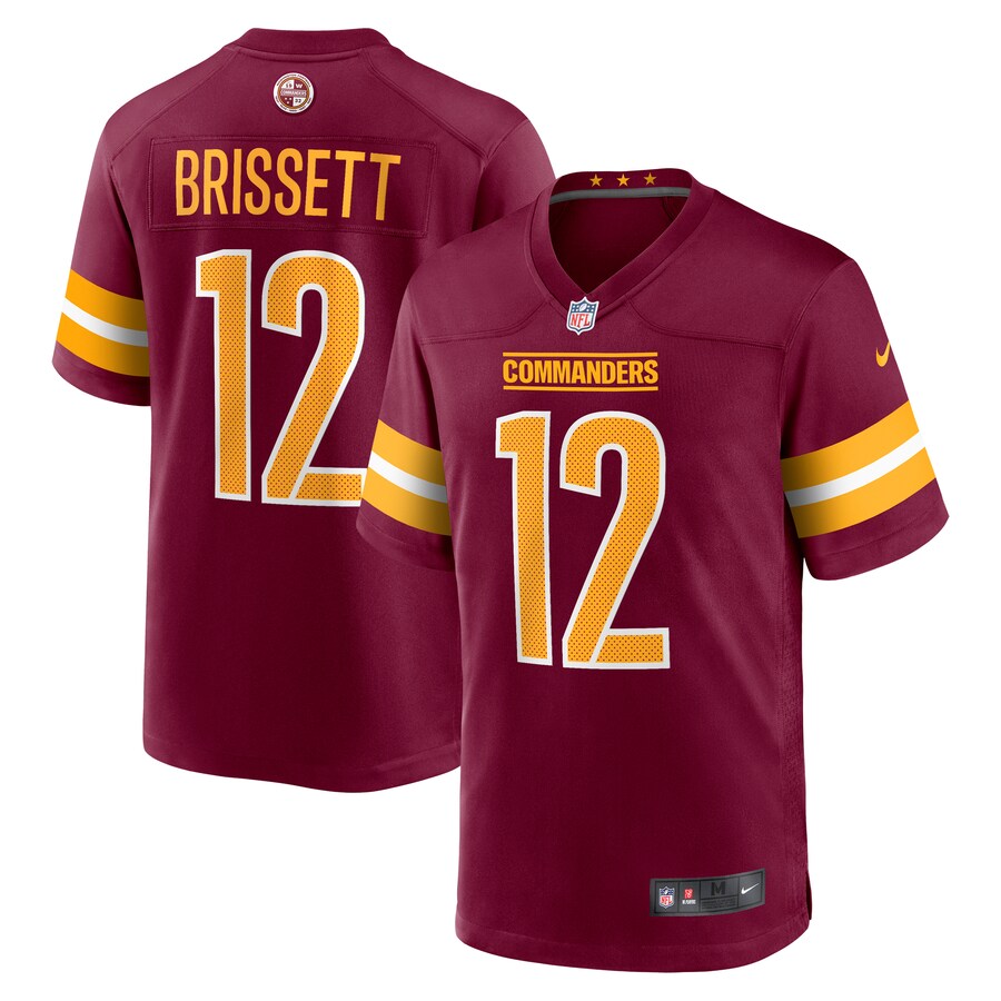Men's Washington Commanders Jacoby Brissett Nike Burgundy Game Player Jersey - Puhuasuan