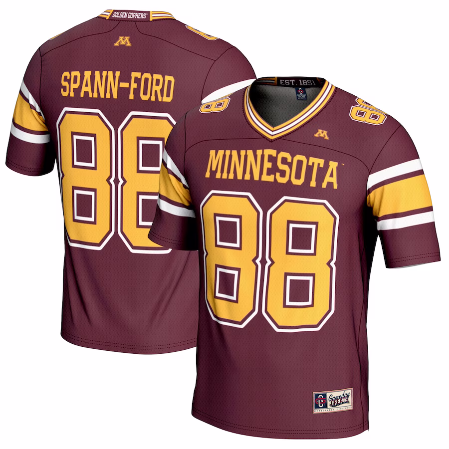 Brevyn Spann Ford Minnesota Golden Gophers GameDay Greats Youth NIL Player Football Jersey - Maroon - Puhuasuan