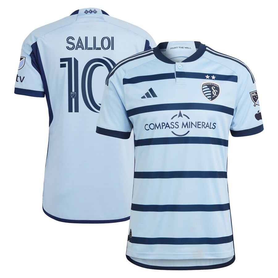 Men's Sporting Kansas City Daniel Salloi adidas Light Blue 2024 Hoops 4.0 Authentic Player Jersey - Puhuasuan