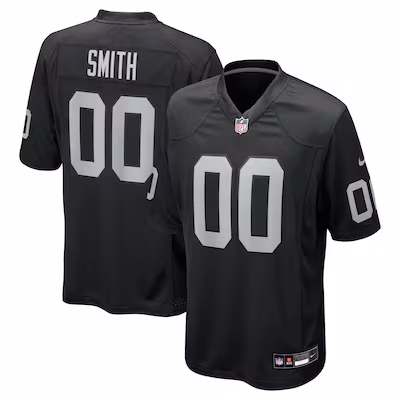 Men's Las Vegas Raiders Geno Smith Nike Black Game Player Jersey - Puhuasuan