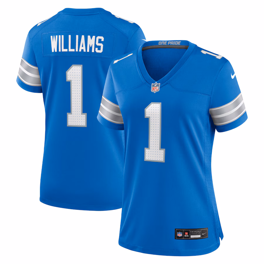 Women's Detroit Lions Jameson Williams Nike Blue Game Player Jersey - Puhuasuan