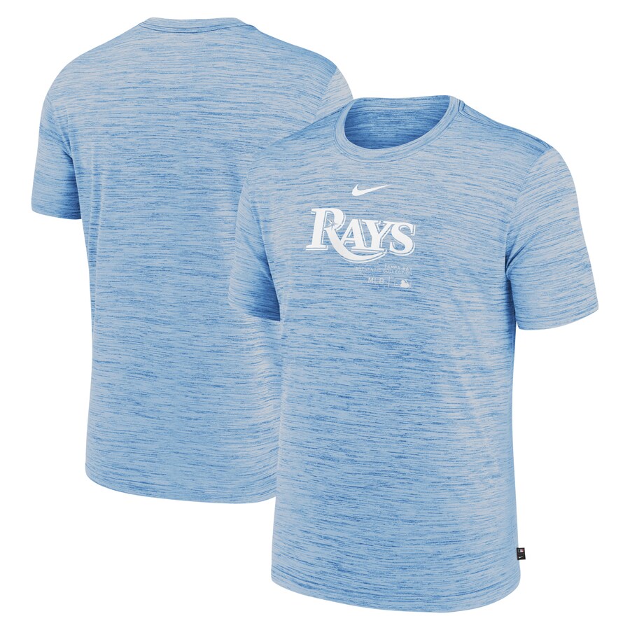 Men's Tampa Bay Rays Nike Light Blue Authentic Collection Velocity Performance Practice T-Shirt - Puhuasuan