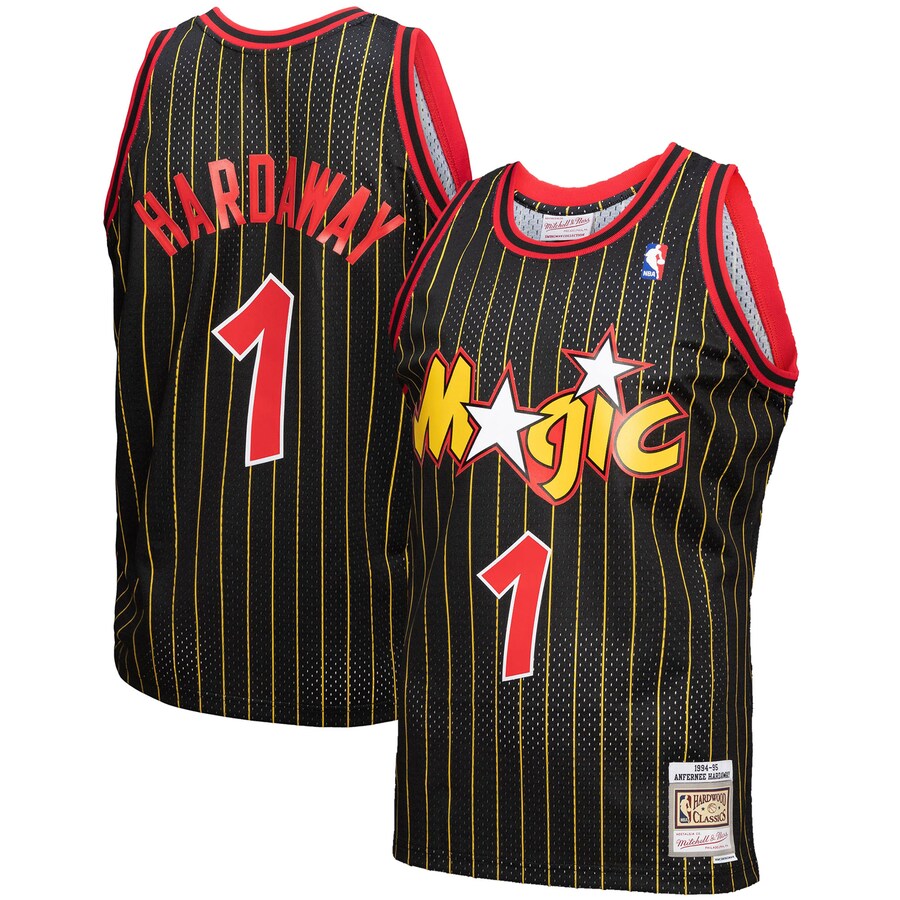 Men's Orlando Magic Penny Hardaway Mitchell & Ness Black 1994-95 Hardwood Classics Reload 3.0 Swingman Jersey - Puhuasuan