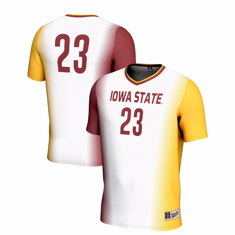 Unisex GameDay Greats #23 White Iowa State Cyclones  Lightweight Women's Soccer Jersey - Puhuasuan