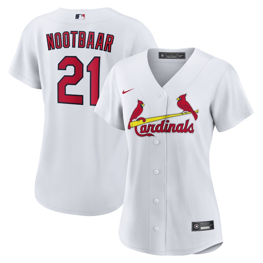 Women's St. Louis Cardinals Lars Nootbaar Nike White Home Replica Jersey - Puhuasuan