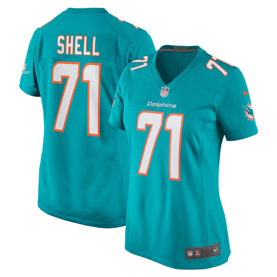 Women's Miami Dolphins Brandon Shell Nike Aqua Home Game Player Jersey - Puhuasuan