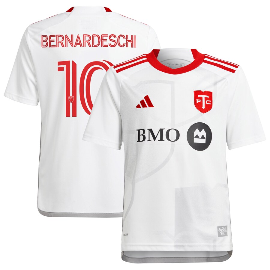 Youth Toronto FC Federico Bernardeschi adidas White 2024 GTA Kit Replica Player Jersey - Puhuasuan