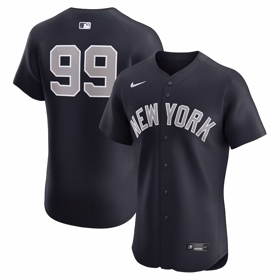 Men's New York Yankees Aaron Judge Nike Navy Alternate 1 Elite Player Jersey - Puhuasuan