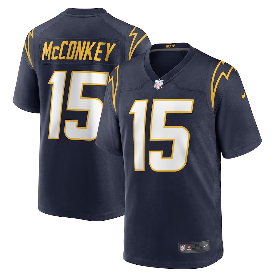Men's Los Angeles Chargers Ladd McConkey Nike  Navy Alternate Game Jersey - Puhuasuan