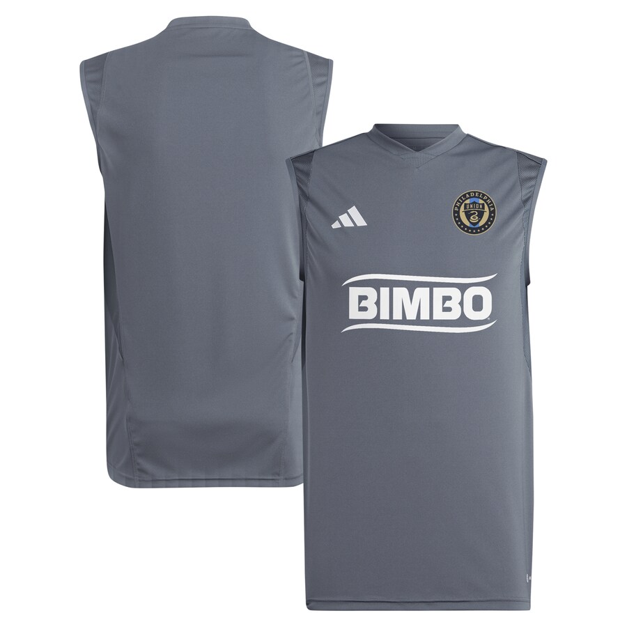 Men's Philadelphia Union adidas Gray 2024 Sleeveless Training Jersey - Puhuasuan