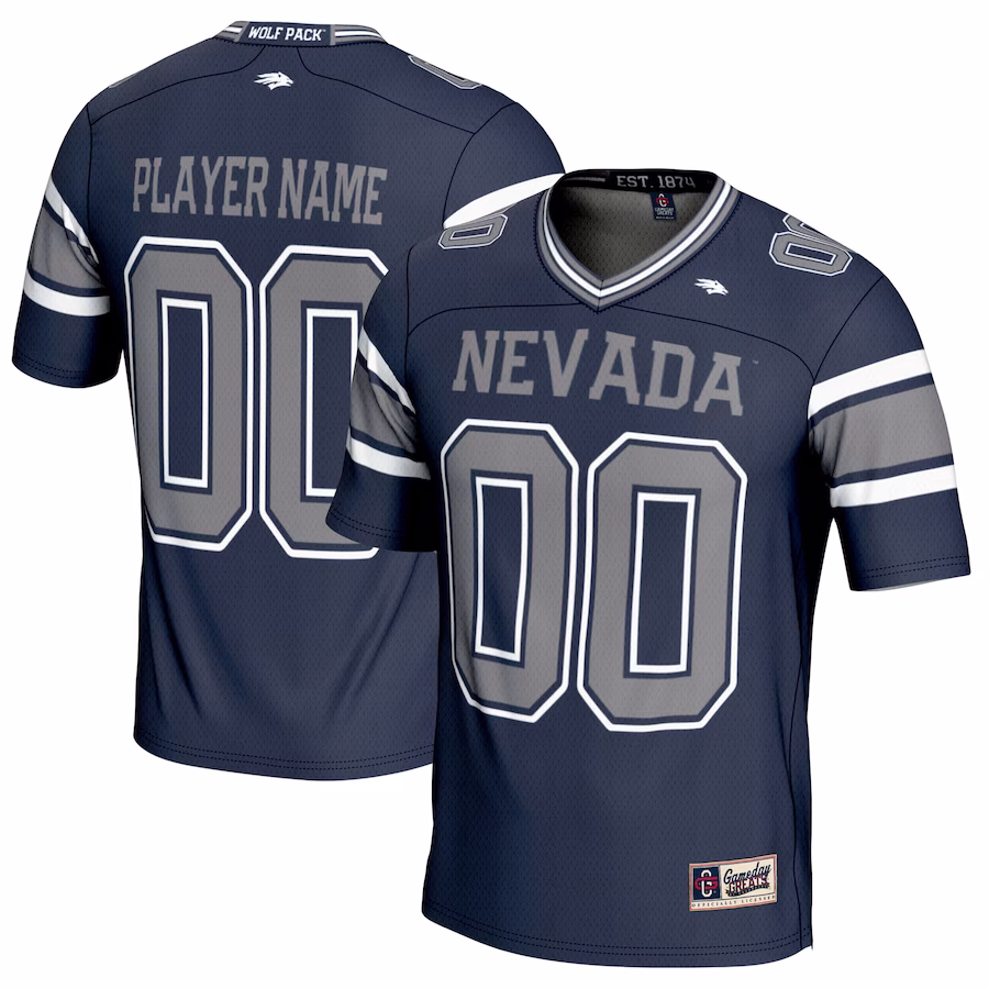 Nevada Wolf Pack GameDay Greats NIL Pick-A-Player Football Jersey - Navy - Puhuasuan