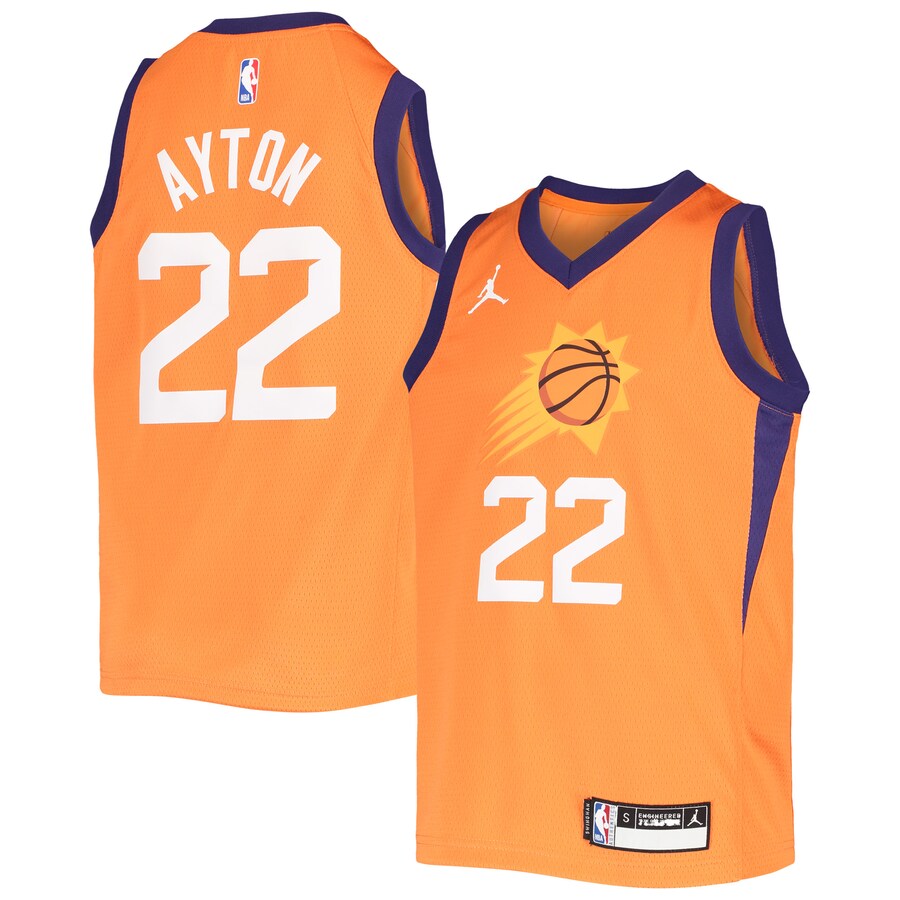 Youth Phoenix Suns Deandre Ayton Jordan Brand Orange 2020/21 Swingman Jersey - Statement Edition - Puhuasuan