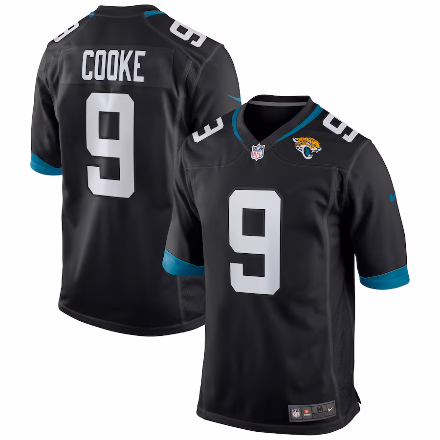 Men's Jacksonville Jaguars Logan Cooke Nike Black Game Jersey - Puhuasuan