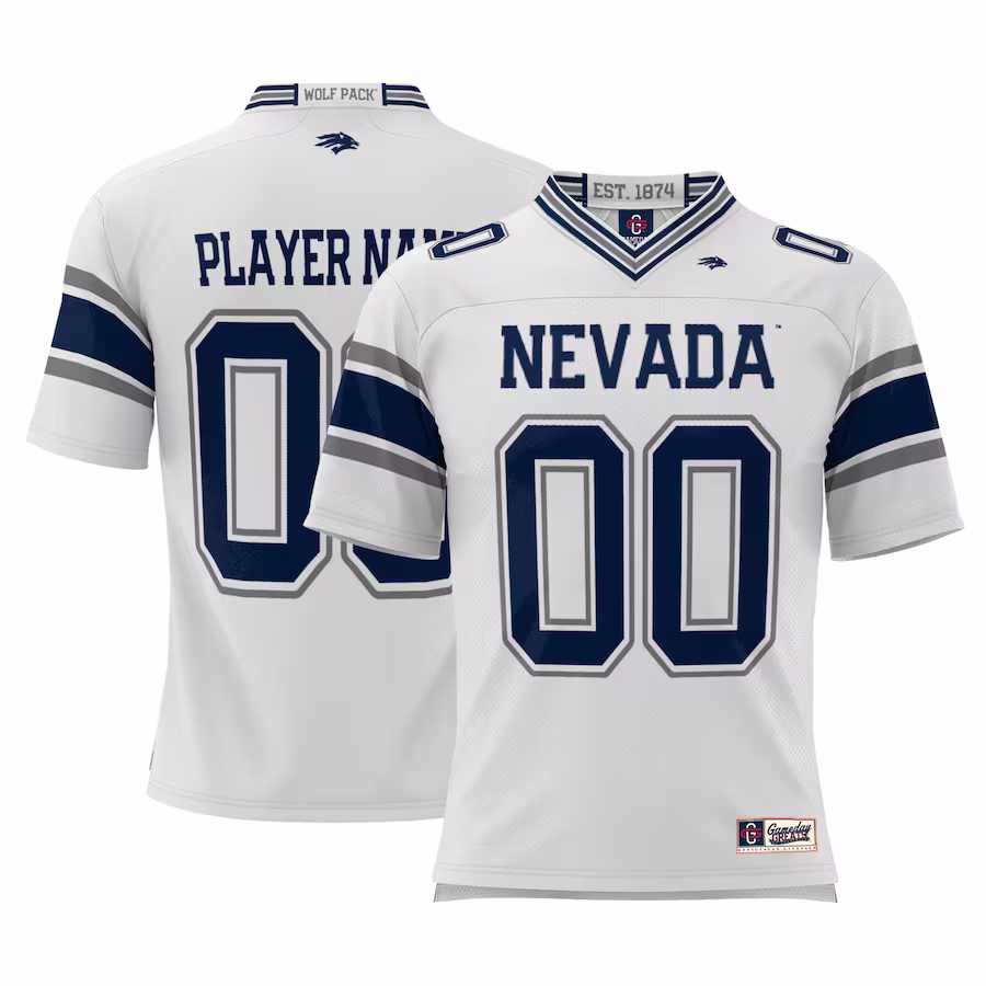 Nevada Wolf Pack GameDay Greats Youth NIL Pick-A-Player Football Jersey - White - Puhuasuan