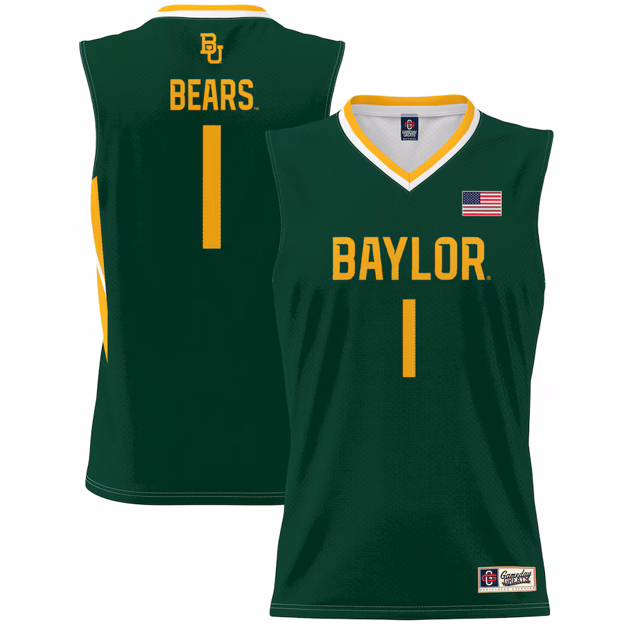 Unisex GameDay Greats #1 Green Baylor Bears Lightweight Basketball Jersey - Puhuasuan