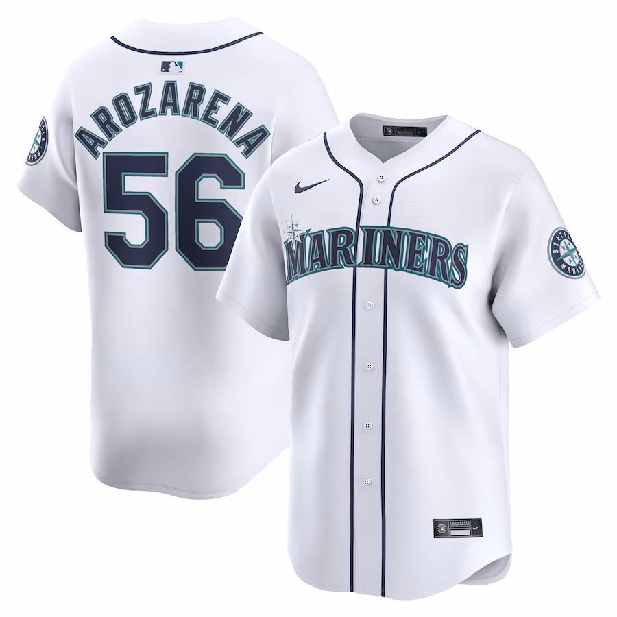 Men's Seattle Mariners Randy Arozarena Nike White Home Limited Player Jersey - Puhuasuan