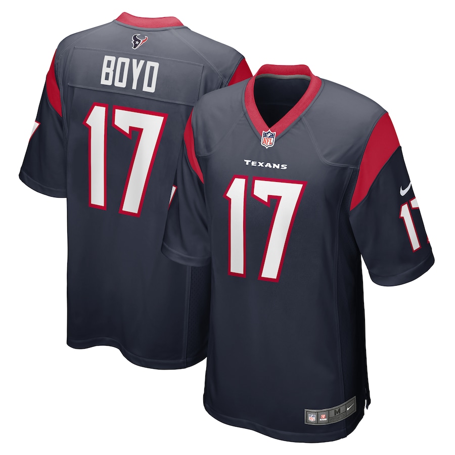 Men's Houston Texans Kris Boyd Nike Navy Game Jersey - Puhuasuan