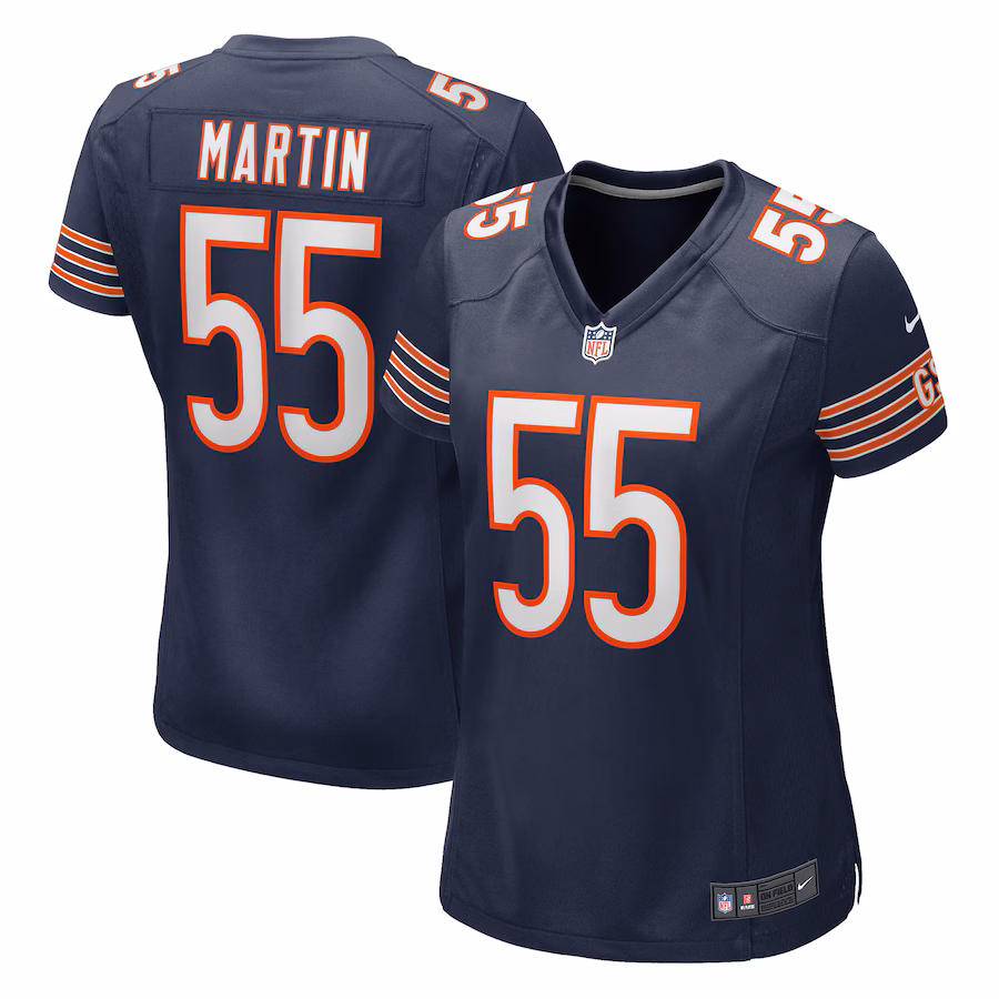 Women's Chicago Bears Jacob Martin Nike Navy Game Jersey - Puhuasuan