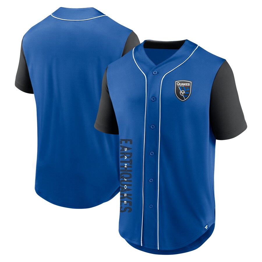 Men's San Jose Earthquakes Fanatics Royal Balance Fashion Baseball Jersey - Puhuasuan