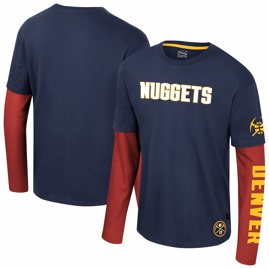 Unisex Denver Nuggets Stadium Essentials Navy Spectator 2fer Long Sleeve  T-Shirt - Puhuasuan