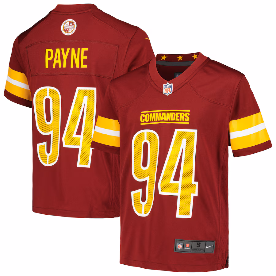 Youth Washington Commanders Daron Payne Nike Burgundy Game Jersey - Puhuasuan
