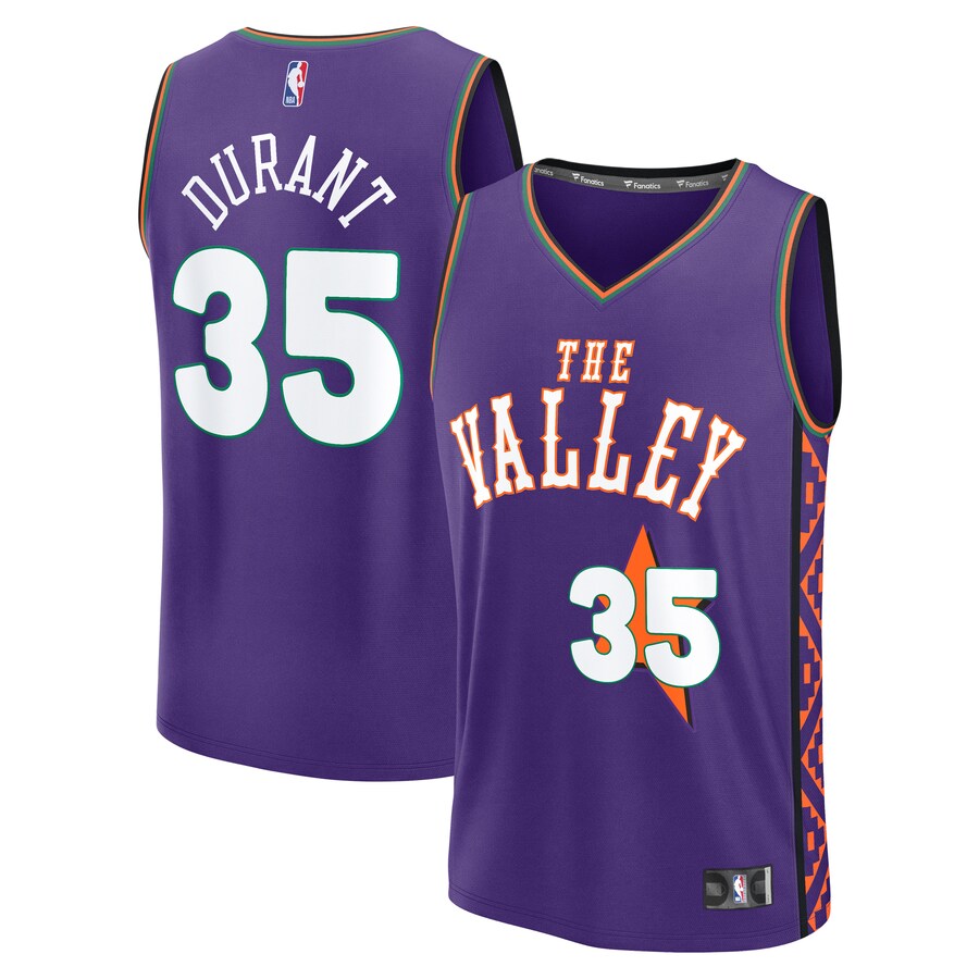 Youth Phoenix Suns Kevin Durant Fanatics Purple 2024/25 Fast Break Player Jersey - City Edition - Puhuasuan