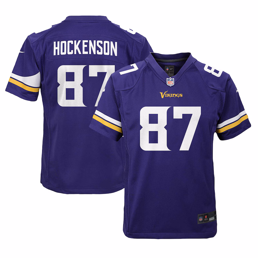 Youth Minnesota Vikings T.J. Hockenson Nike Purple Game Jersey - Puhuasuan