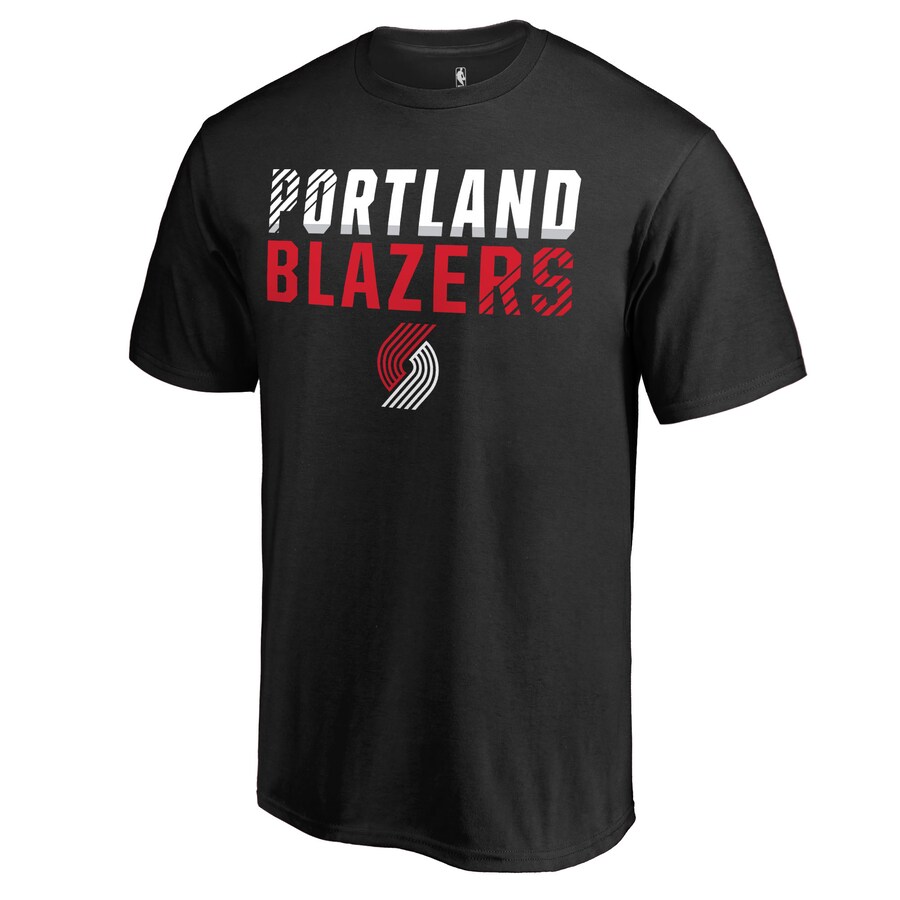 Men's Portland Trail Blazers Black Fade Out T-Shirt - Puhuasuan