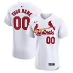 Men's St. Louis Cardinals Nike White Home Elite Custom Jersey - Puhuasuan