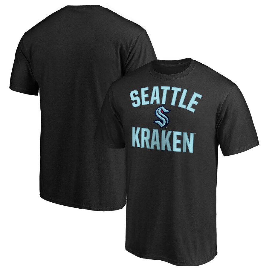 Men's Seattle Kraken Fanatics Black Victory Arch T-Shirt - Puhuasuan
