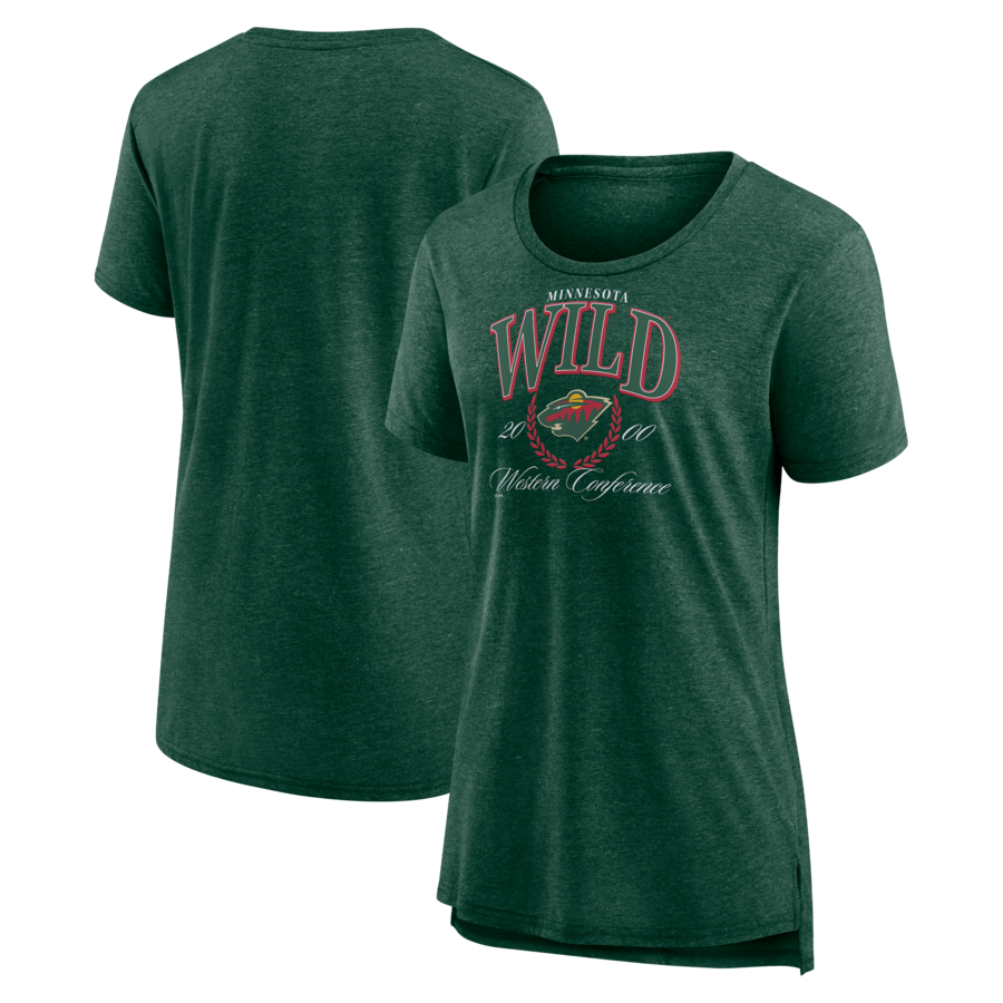 Women's Minnesota Wild Green Reign Supreme Tri-Blend T-Shirt - Puhuasuan