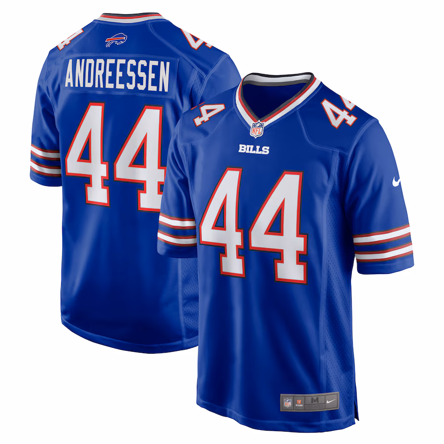 Men's Buffalo Bills Joe Andreessen Nike  Royal Game Jersey - Puhuasuan
