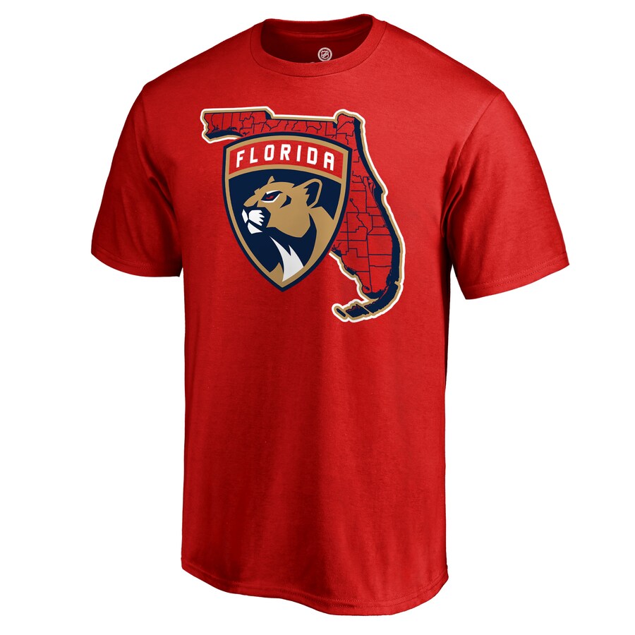 Men's Florida Panthers Red Hometown Collection Local T-Shirt - Puhuasuan