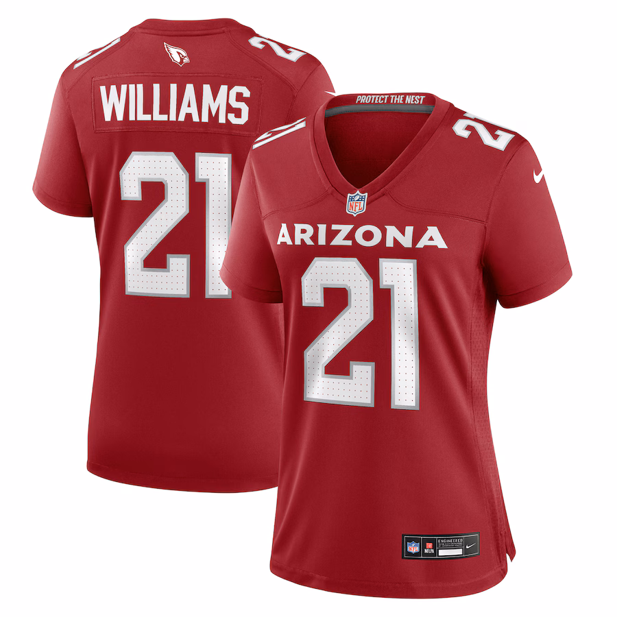 Women's Arizona Cardinals Garrett Williams Nike  Cardinal  Game Jersey - Puhuasuan