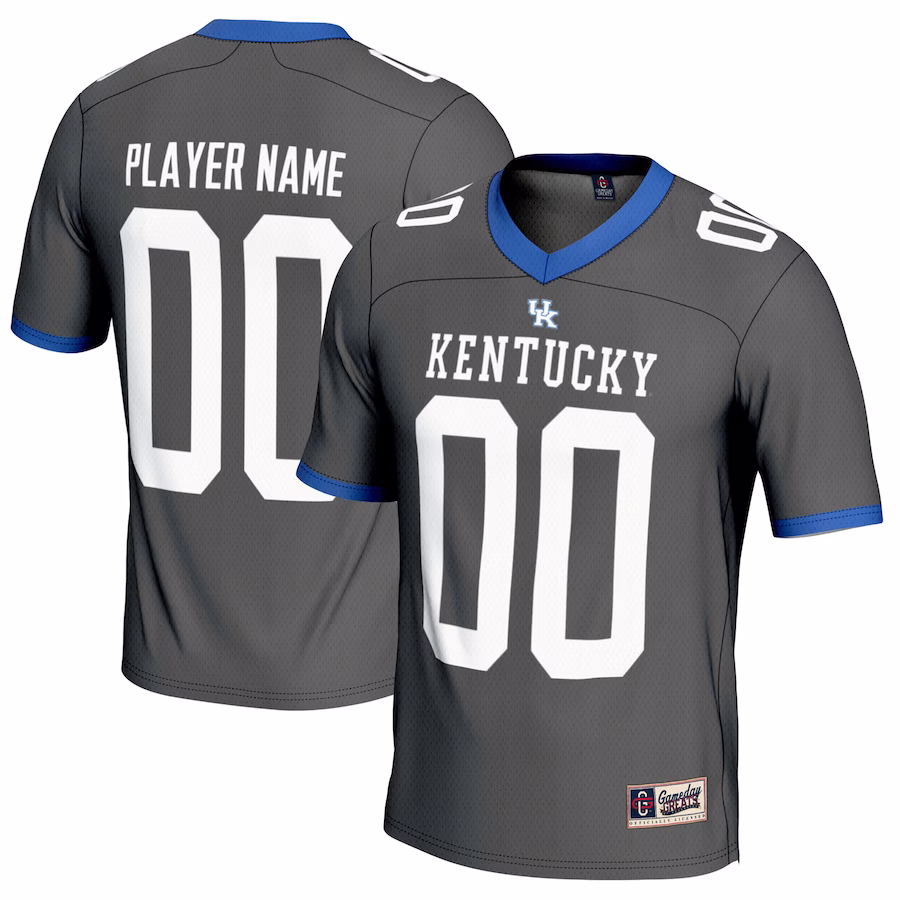 Kentucky Wildcats GameDay Greats NIL Pick-A-Player Football Jersey - Charcoal - Puhuasuan