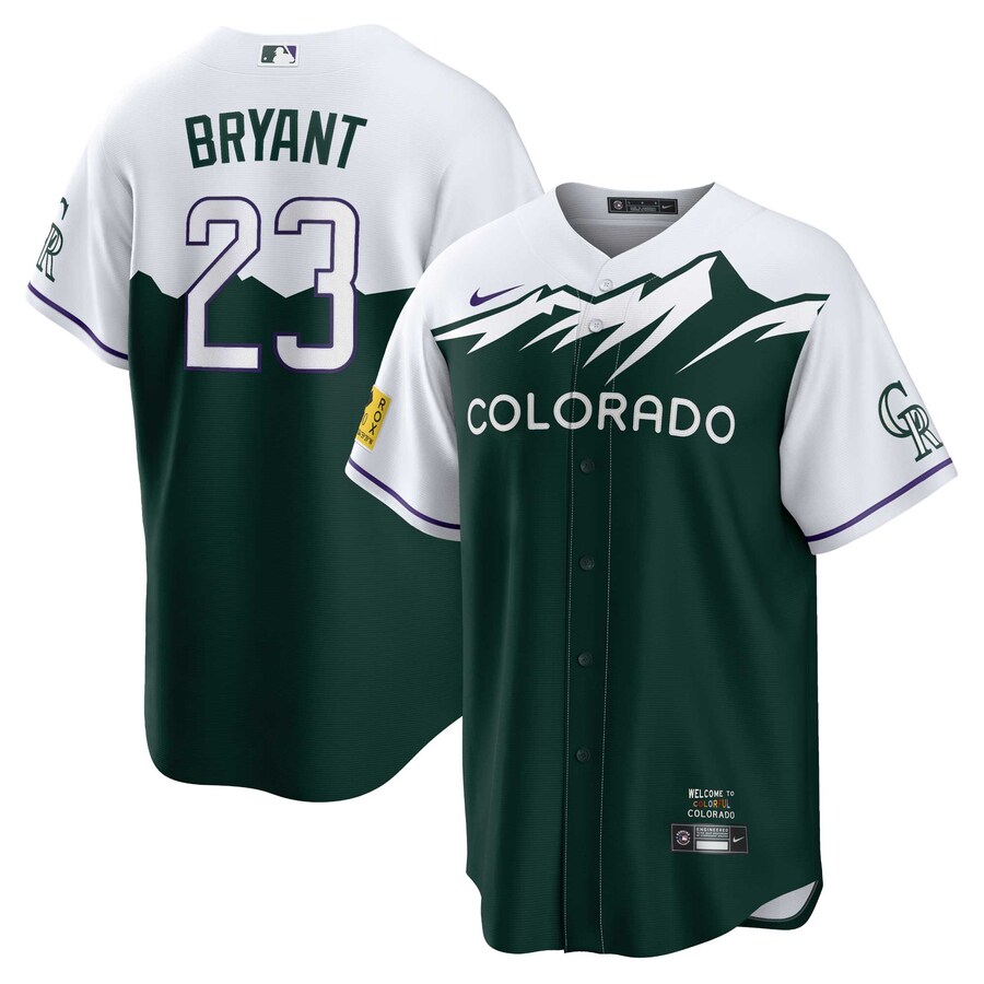 Men's Colorado Rockies Kris Bryant Nike Green 2022 City Connect Replica Player Jersey - Puhuasuan