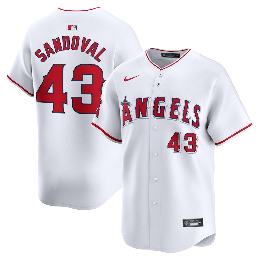 Men's Los Angeles Angels Patrick Sandoval Nike White Home Limited Player Jersey - Puhuasuan